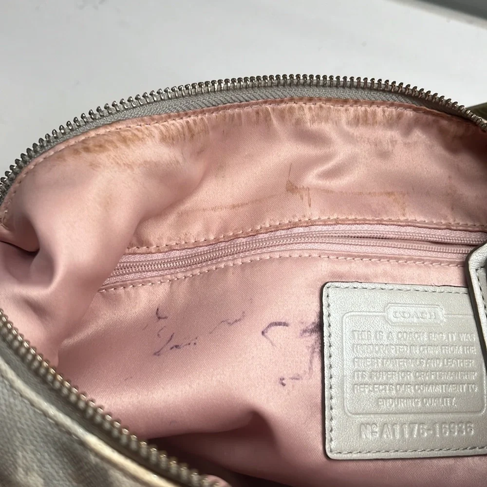 Coach Hobo Bag Kristin‎ Op Art Ikat Print Silver Gray Multi